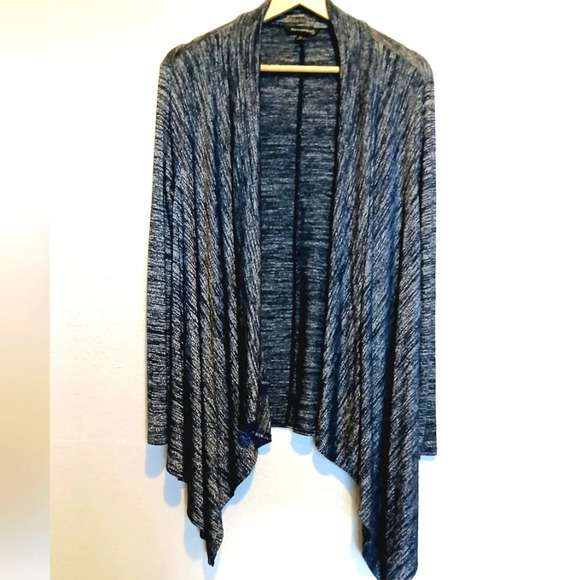 💚5/$25 Banana Republic Charcoal Gray Waterfall Open Front Duster Cardigan - Picture 2 of 7